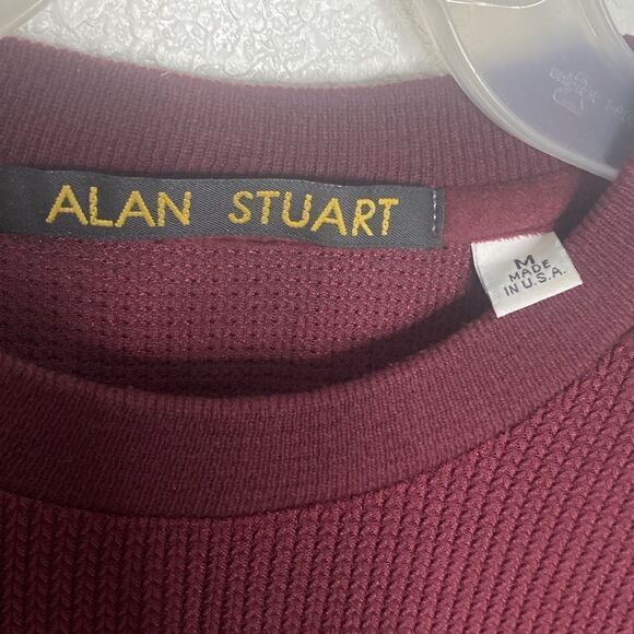 ALAN STUART Men’s Maroon Crewneck Sweater Size M. Made in USA - Picture 4 of 6